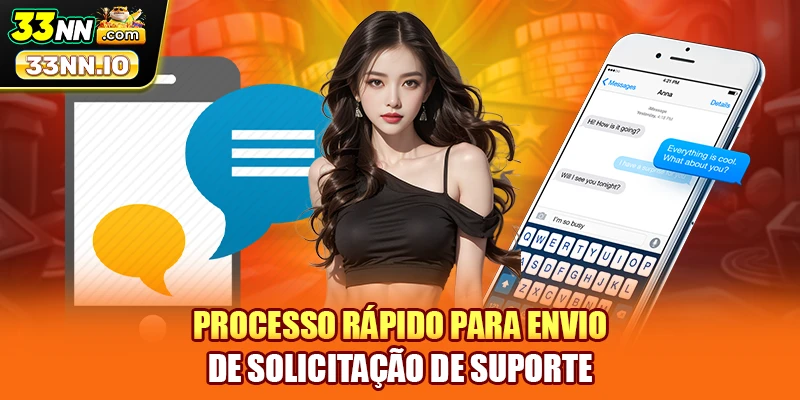 Processo rápido para envio de solicitação de suporte